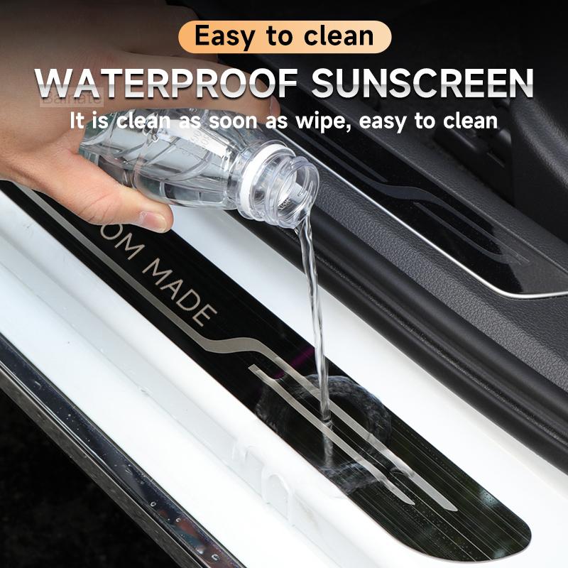 Car Stainless Steel Door Sill Scuff Plate, Carbon Fiber Threshold Protective Sticker, For Leapmotor C10 C11 C16 B01 B10 C01 2025