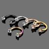 Stainless Steel Crystal Hoop Ring Piercing Nose Ear Belly Button Rings Women Men Cartilage Helix Earrings Daith Piercing Jewelry