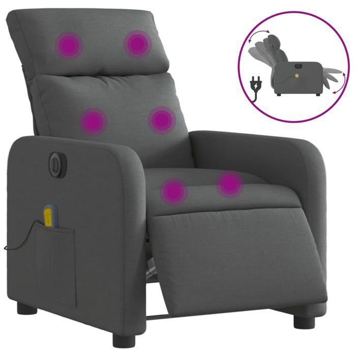 VidaXL Electric Massage Recliner, Relaxation Chair with Adjustable Backrest and Footrest, Salon Seat 3206691