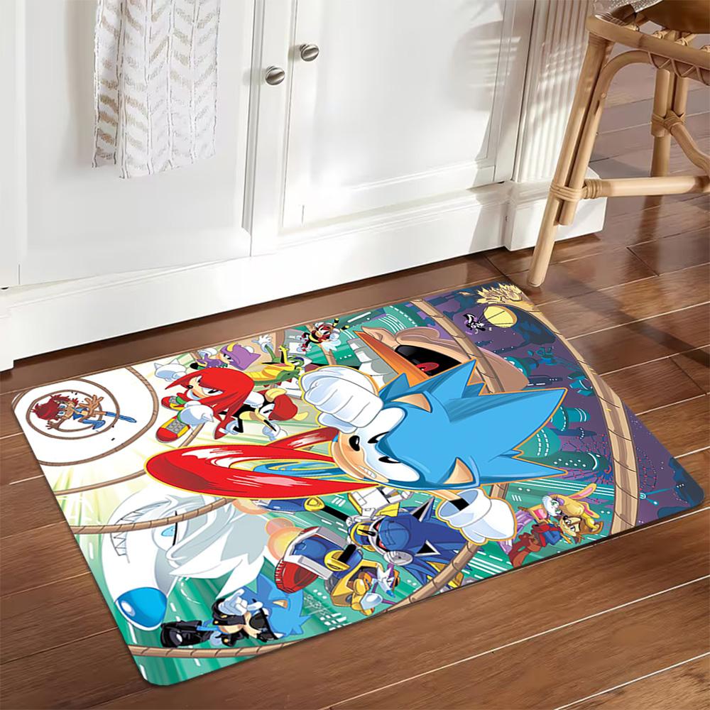 Sonic The Hedgehog Tails Art Print Decoration,Carpet,Living Room,Bedroom, Non-slip,Square rug