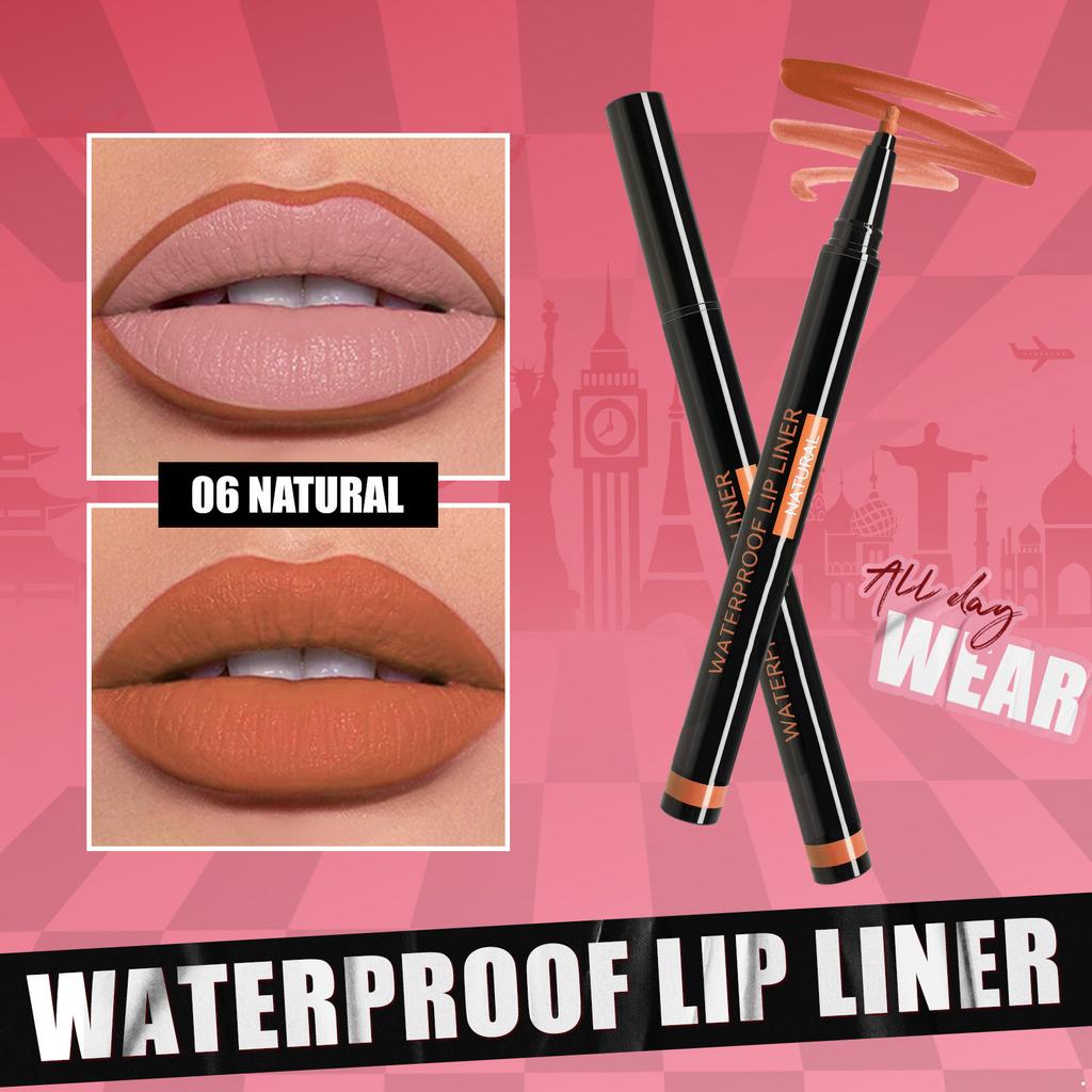Matte Lip Liner, Water Resistant & Smudge-proof, Pigmented Color for Daily Casual, Office, or Party Use