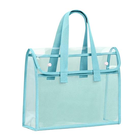 Borsa Porta Documenti Grande Capacità Impermeabile Leggera Organizzatore di Documenti con Manici Resistenti Porta Documenti Trasparente a Doppio Strato per Ufficio Viaggio