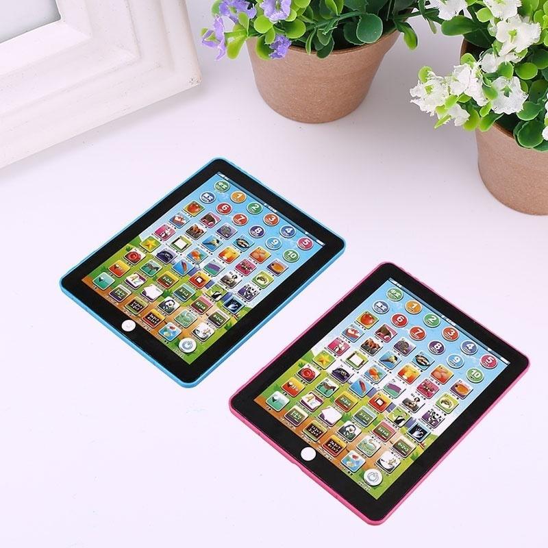 Kids Learning Machine Baby Tablet Pad Computer Learning English Educational Teach Toy Blue