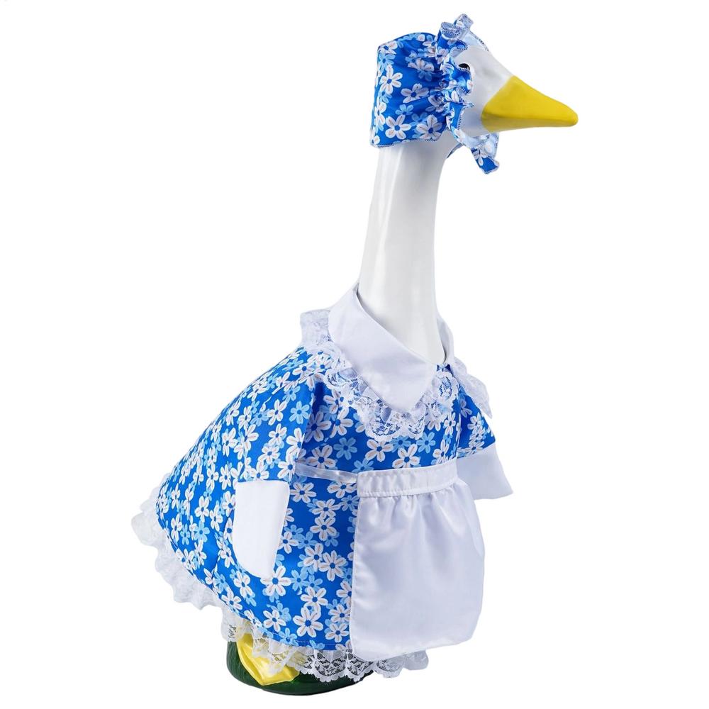 

23 Inch Porch Goose Outfits 58cm Spring Pastoral Decor With Hat Porch Goose Dress For Wedding Christmas Holiday Party Garden синий