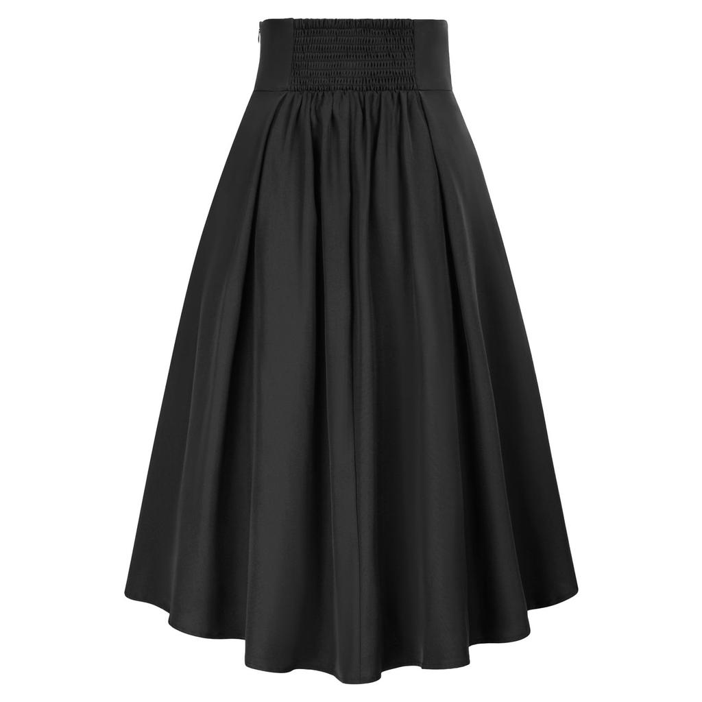 Womens Maxi Skirt Drawstring High Waisted Summer Long Skirts Lightweight Tiered Flowy Floral Pleated Skirts
