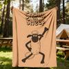 1pc Sheep Shaun Outdoor Blanket Lightweight Flannel, Soft & Warm, All-Season Use for Sofa, Outdoor, Camping, Living Room030
