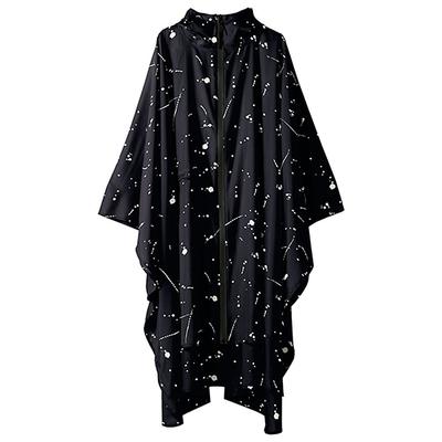 Kiu Heavy Rain Poncho for Water Storage Bag Rain Poncho for Men and Bicycles, Repellent, Waterproof, Included, Women, Splash, Black, K64-135