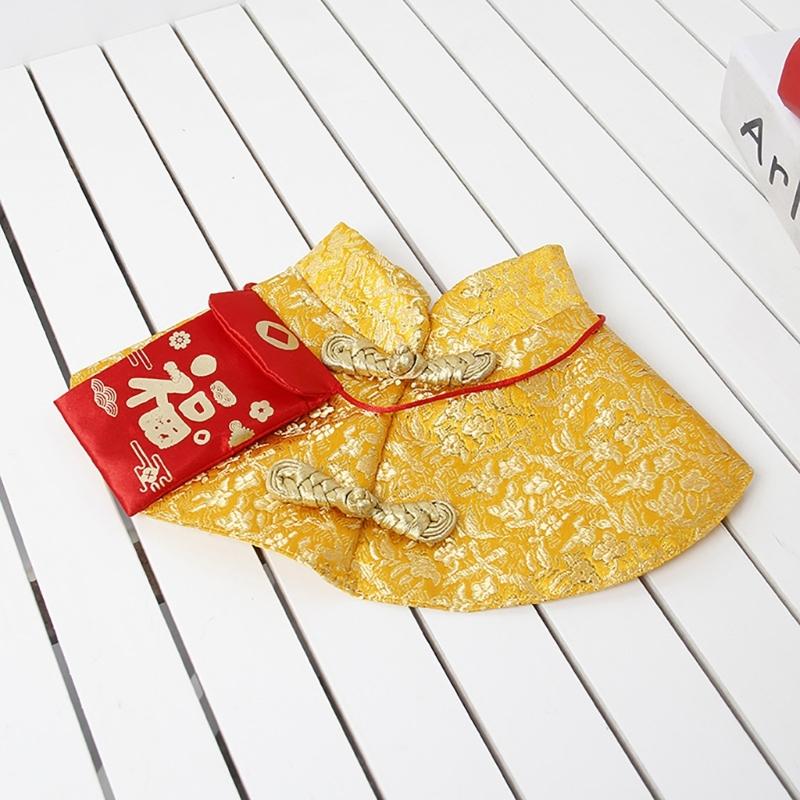 Katze Chinesisches Neujahr Kostüm Umhang Frühlingsfest Hundeumhang Verkleidung Kleidung Festkostüm Foto Outfit für Haustiere