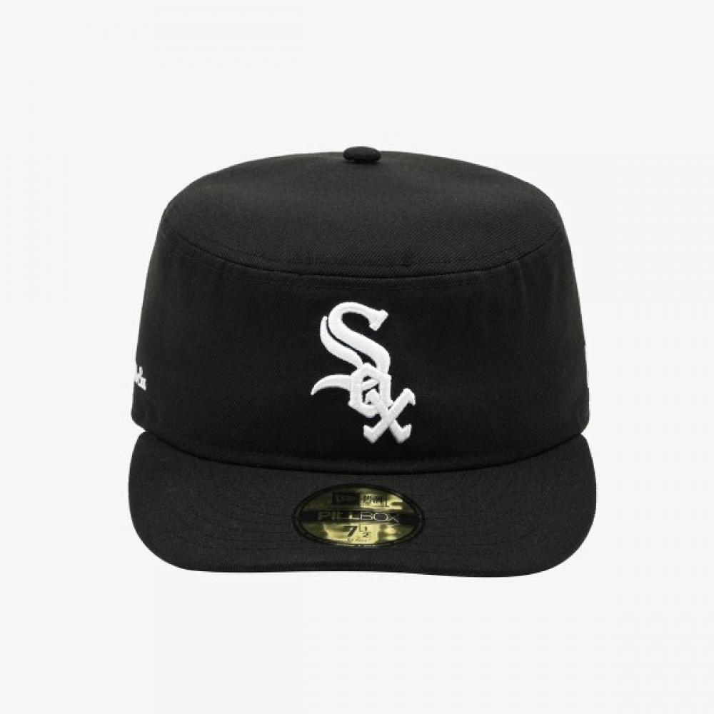 New Era Chicago White Sox Fitted Cap Free Curved Fillbox Black 14881450