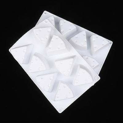 8Cavity Cheese Shaped Silicone Mould Diy Pastry Tools Cake Mold For Baking Non-Stick Kitchen Bakeware Dessert Mousse Mould