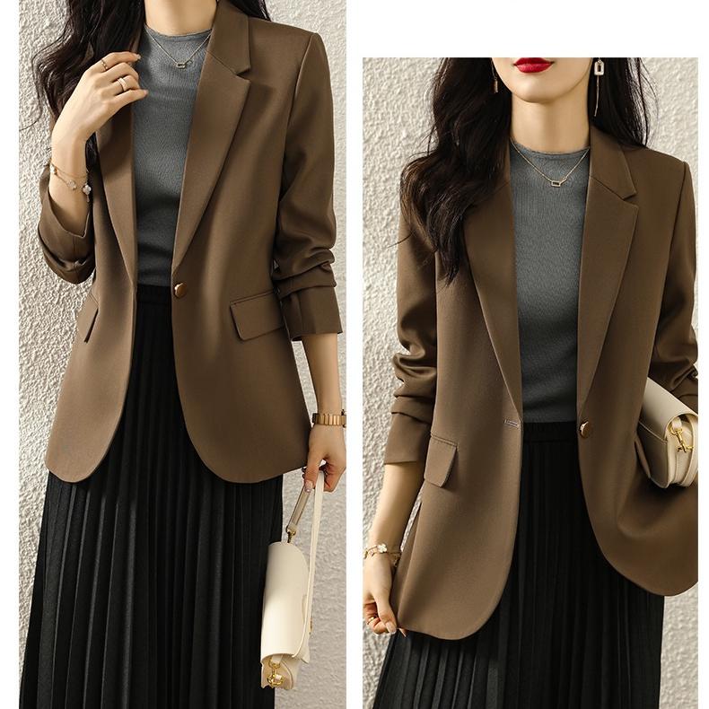 Yellow Suit Jacket Women's Autumn Jacket New Casual Korean Style Temperament Blazers