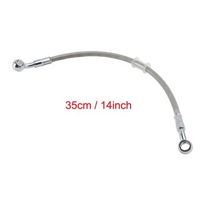 35cm/14" M10 Stabdžių skysčio žarna Banjo jungtis Nerūdijančio plieno galas