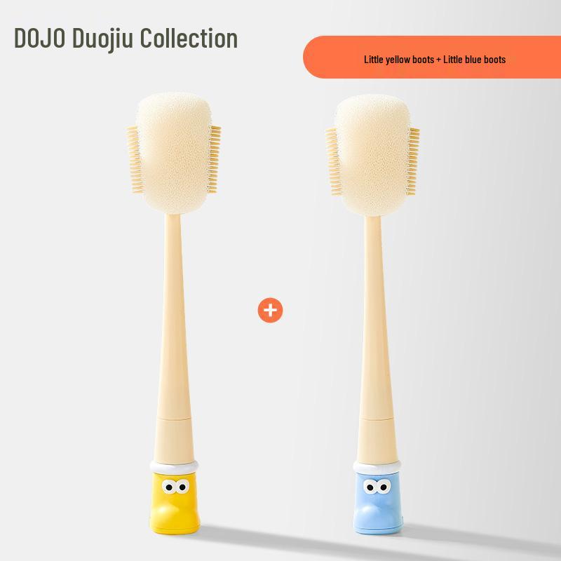 Five-in-One Long Handle Brush Set: Multi-functional for Small Boots, Insulated Cups, Baby Bottles, and Cleaning Sponges.