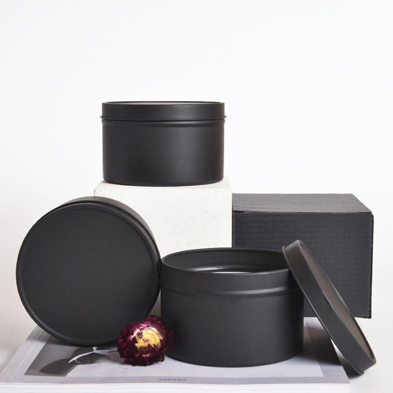 Black Tinplate Scented Candle, Scented Soy Wax Glass Cup Ornament, Holiday Gift Scented Candle