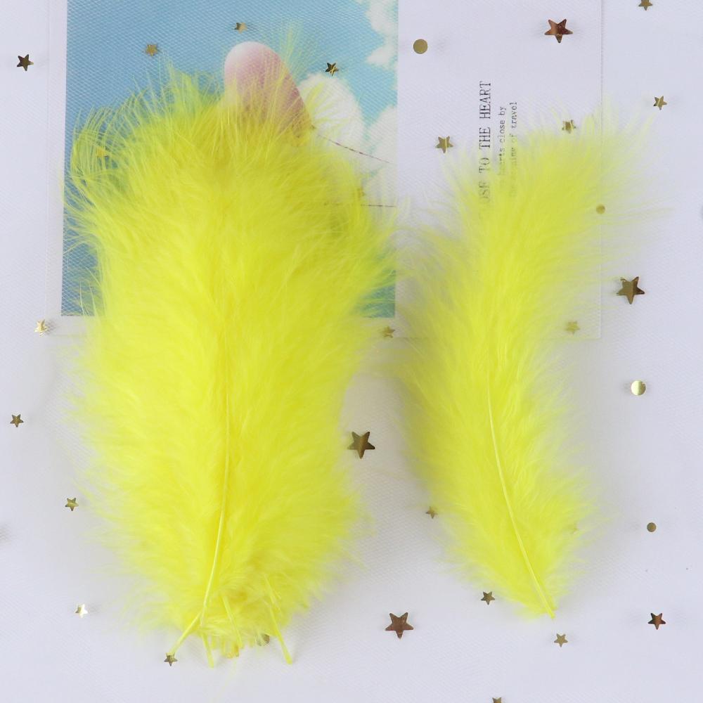 50 PCS Turkey Marabou Feathers 10-15CM Fluffy Decorative Feather for DIY Wedding Dress Jewelry Decoration Accessories Plumes