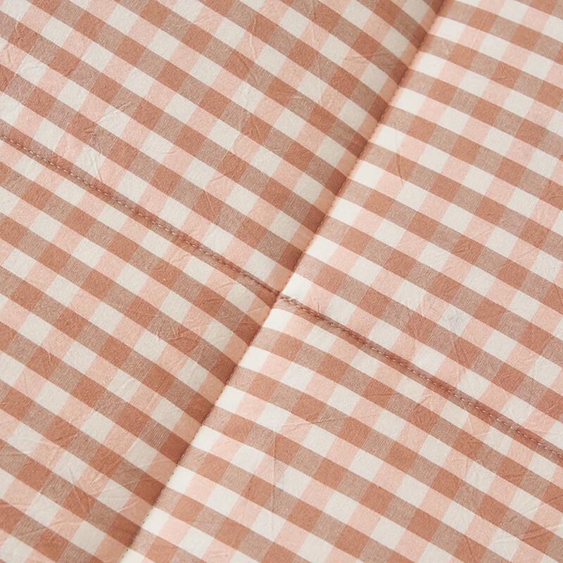 Muxinzi Peach Pink Grid Cozy Duvet