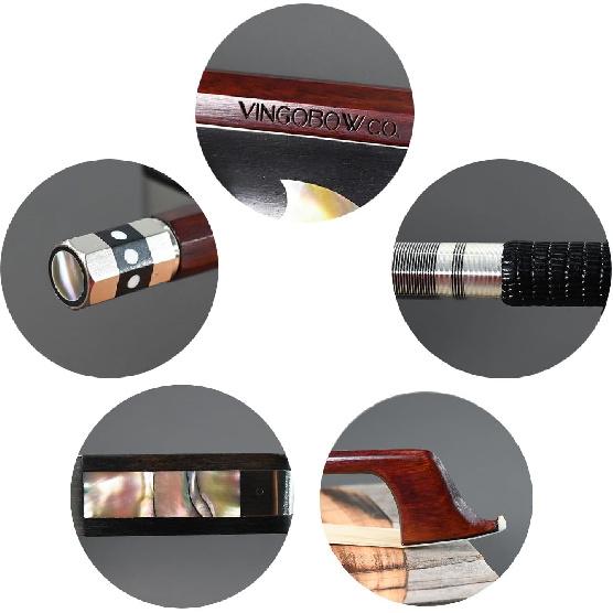 PERNAMBUCO Cellobogen in voller Größe für professionelle Musiker, tiefer und kraftvoller Klang, Naturrosshaar, Art.-Nr. 430C