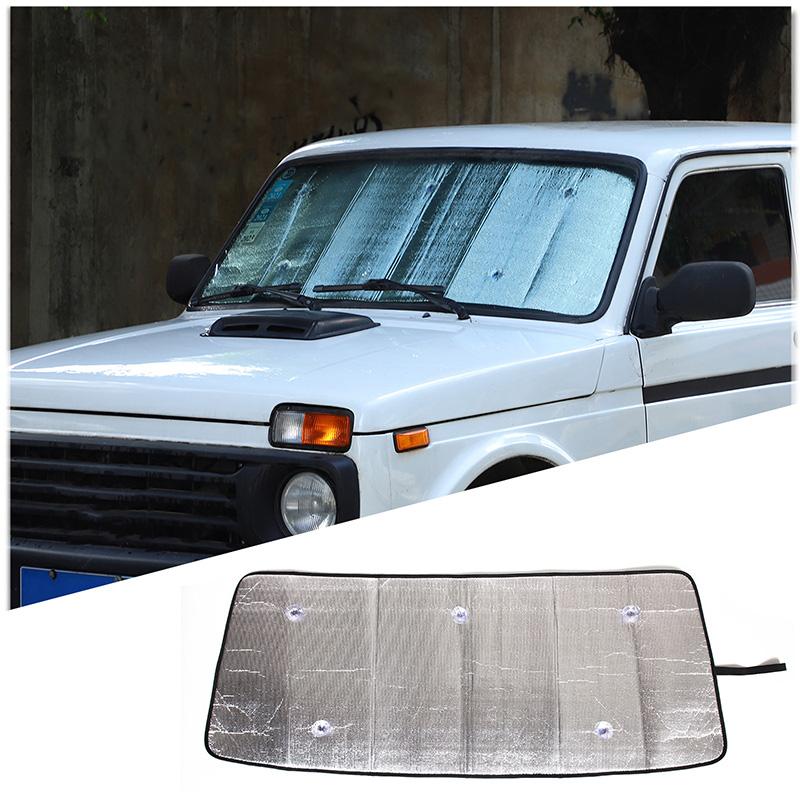For LADA NIVA 4X4 2009-2019 Car Styling Silver Car Forward Windshield Sunshade Car Solar Protection Pad Car Accessories