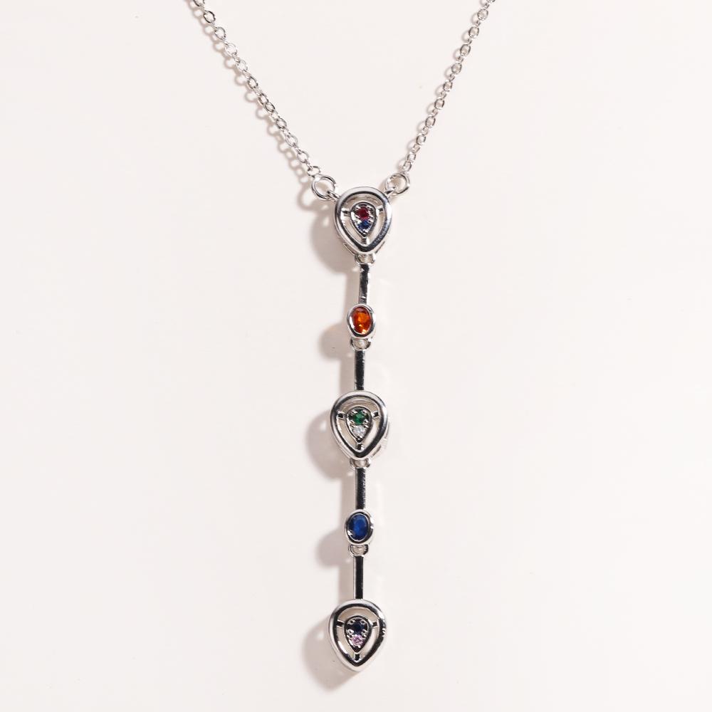 

New Sparking Stainless Steel Sexy Heart Charm Y Shape Long Necklace For Women 18K Gold Plated Fashion Tiny Wedding Jewelry