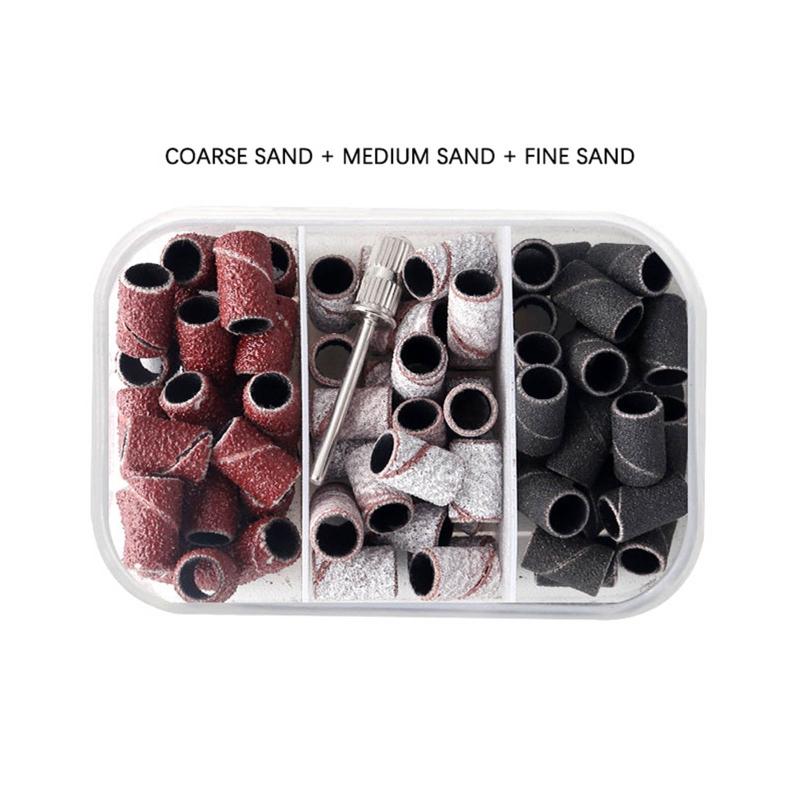 Sanding Bands for Nail Drill Bits 75Pcs Professional Electric Nail Sanding Bands 80#120#180# for Manicures and Pedicures