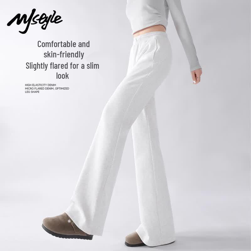 MJ STYLE Women's Casual High-Waist Flare Sweatpants