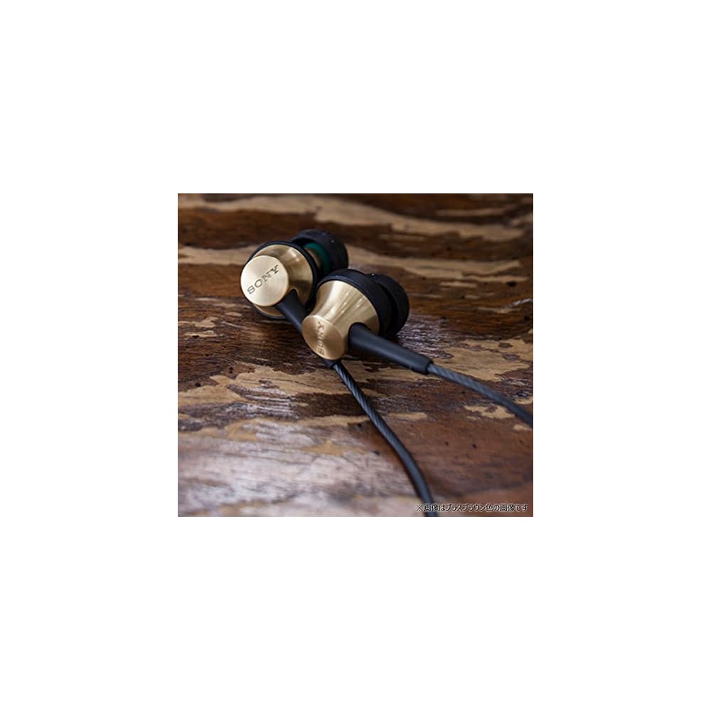 Sony MDR-EX650AP Earphones: In-ear type, brass housing, with microphone, brass black (MDREX650AP BQ)
