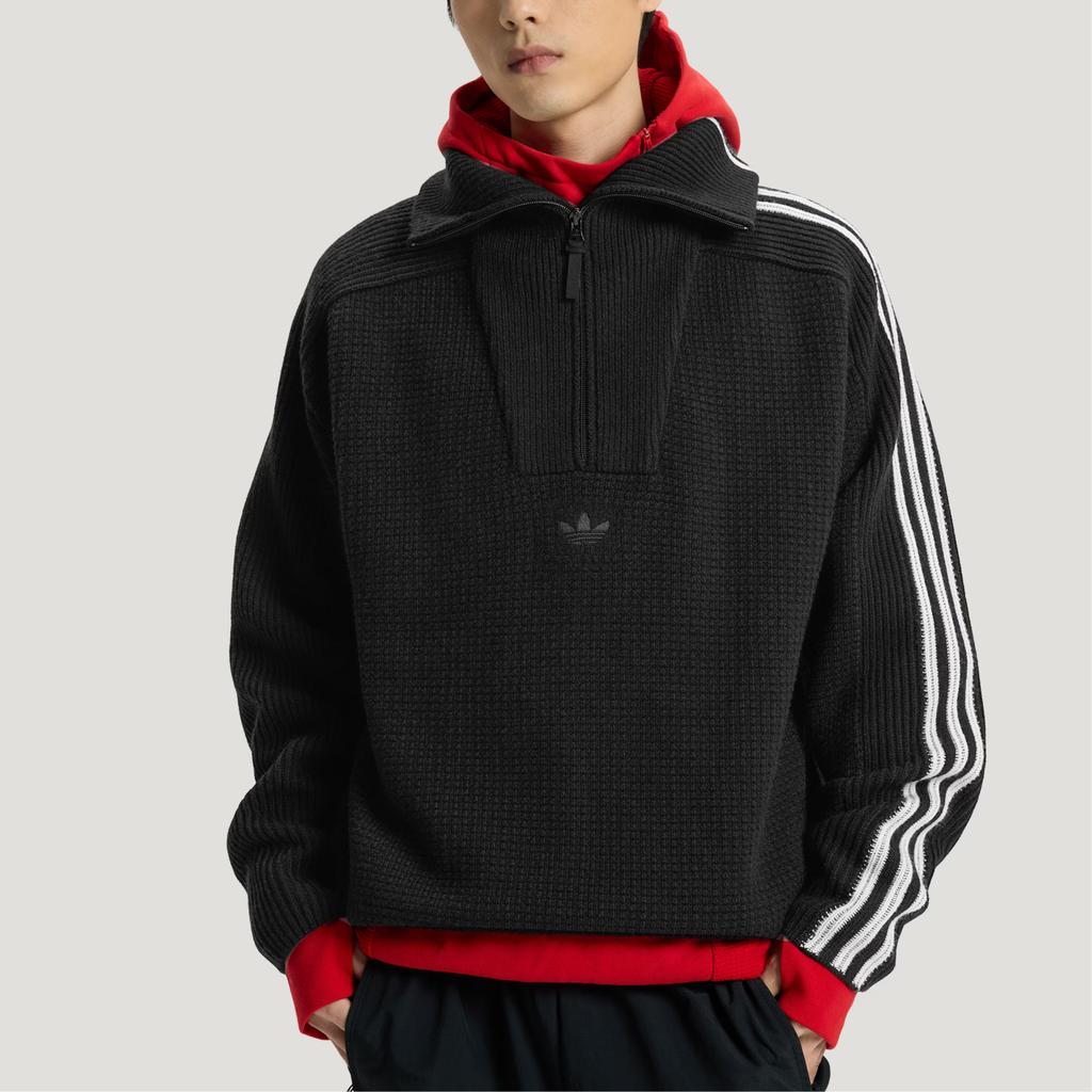 Adidas Originals FW25 Premium 3S Knitwear Half-Zip Sports Sweater Unisex Sweater KS5340