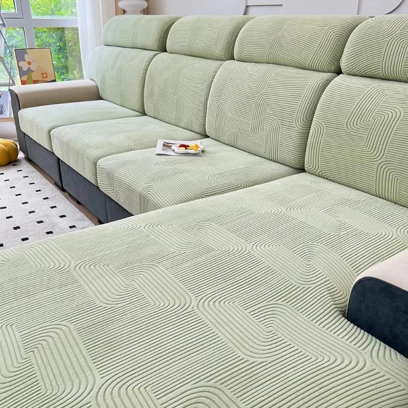 Jacquard Sofa Sectional Cover Elastic Sofa Cover Furniture Protector For Pets Washable Removable Sofa Seat Cushion Slipcover