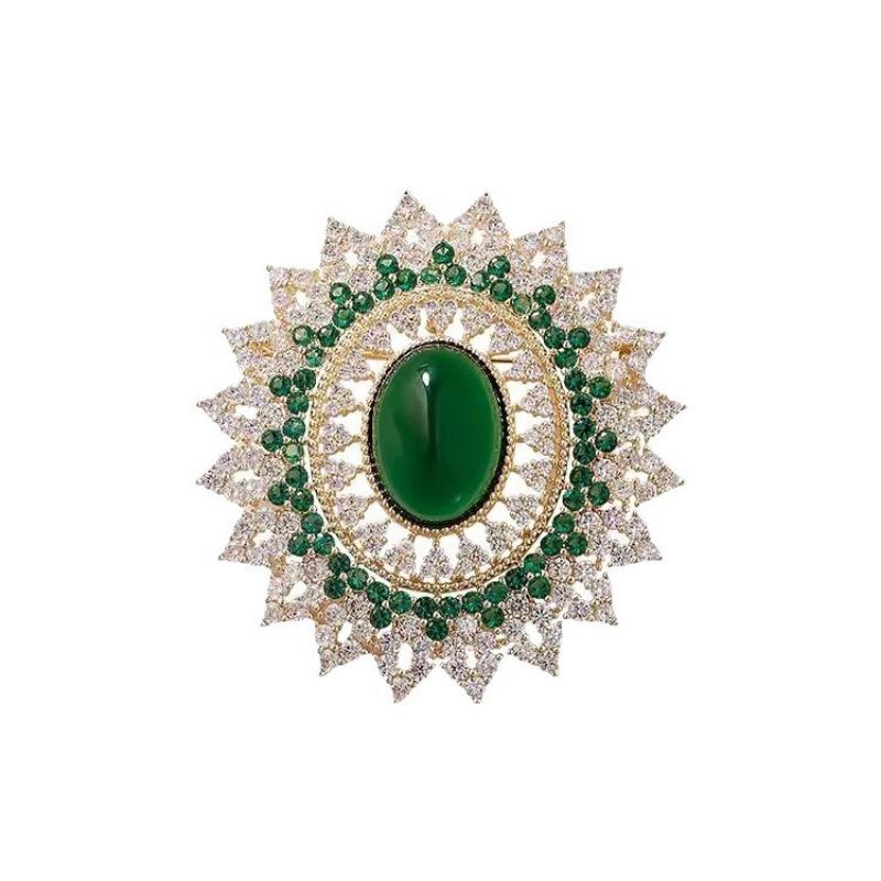 High-end Court-style Oval Brooch and Corsage, Luxurious and Elegant Brooch, Exquisite Suit Accessories