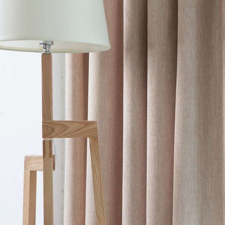 Simple Solid Color Herringbone Pattern Thickened Blackout Curtains, Bedroom Living Room Warp Knitted Curtains Customization