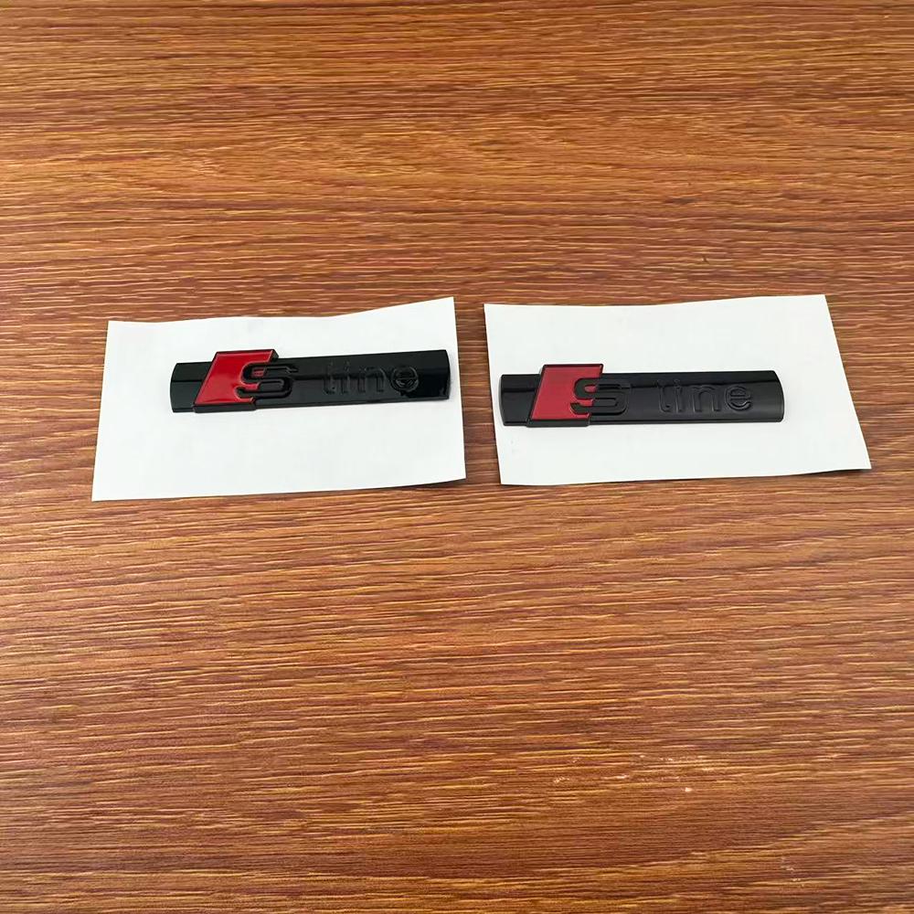 Für AUDI A6 2012-2017 ABS 4-Ringe Logo Auto Motorhaube Frontgrill Heckklappen Emblem Glänzend Schwarz Aufkleber Sline Quattro Zubehör