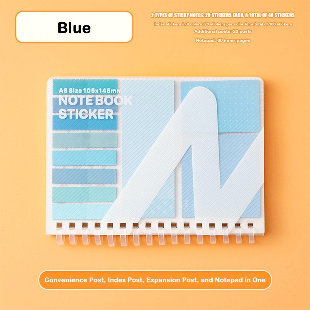 

with Sticky Note Sticky Notes Set 60 Sheets Spiral Notebook Journal Notebook for Students Office синій