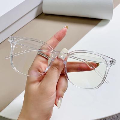 Transparente Computerbrille Fassung Damen Herren Blaulichtfilter Quadratische Brille Blockierende Brille Optische Brille