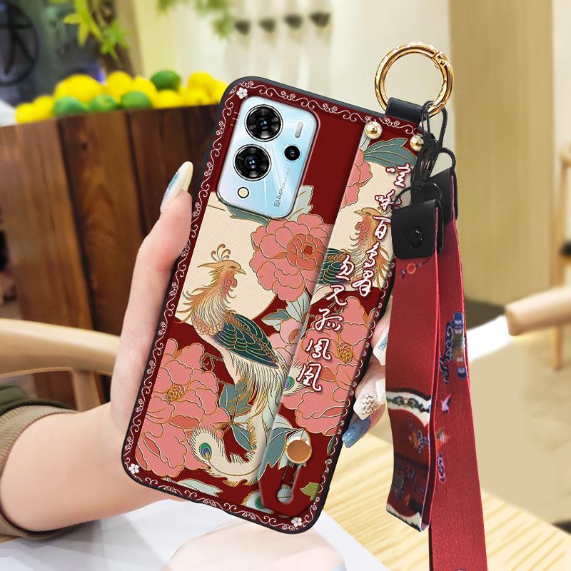 Silicone Dirt-resistant Phone Case For ZTE Blade V40 Pro Durable Waterproof Wristband Anti-dust Shockproof Elderly Lady