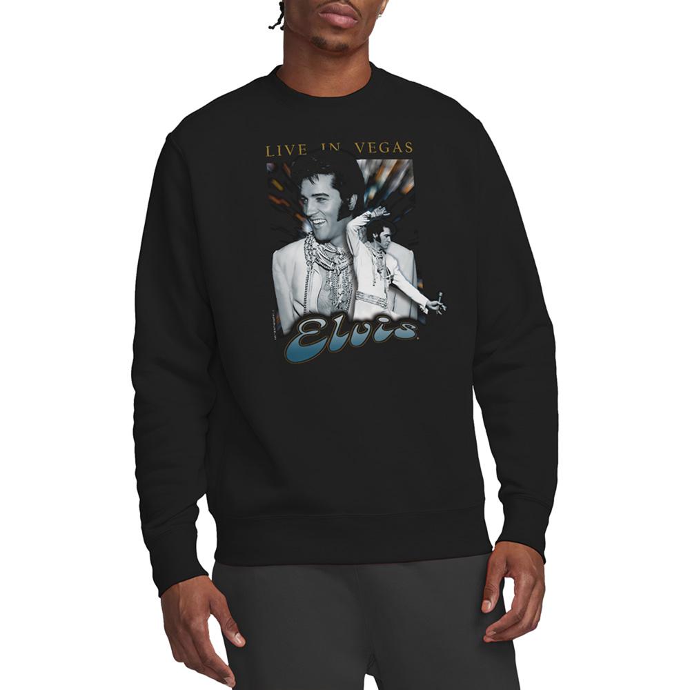 Elvis Presley Unisex Adult Live In Vegas Sweatshirt