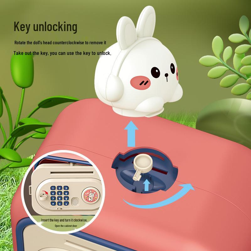 Kids' Musical Safe Piggy Bank: Large Capacity Password Savings Box and Toy