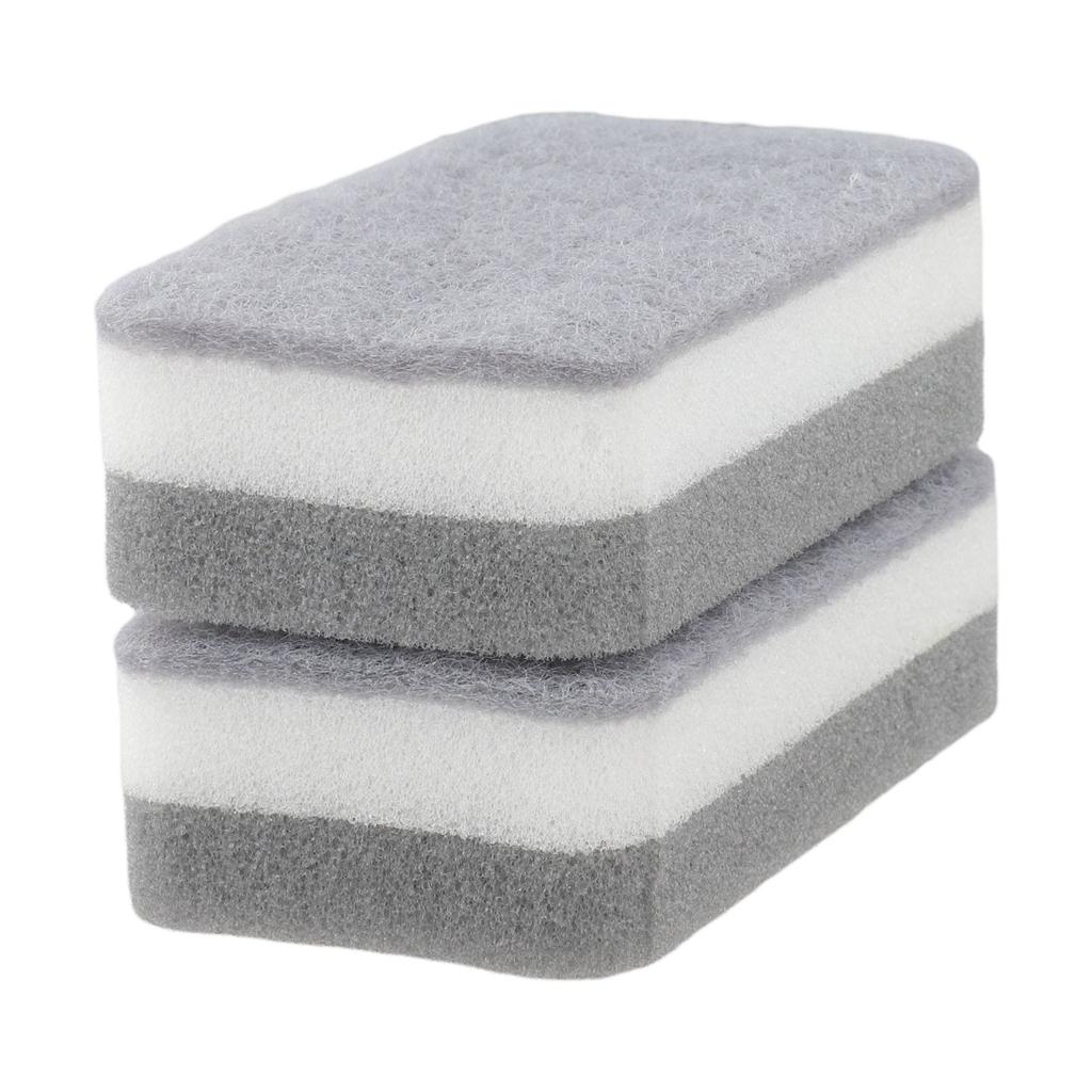 Grey White Dishwashing Sponge 11 7 3 5cm for Effective For Kitchen Use