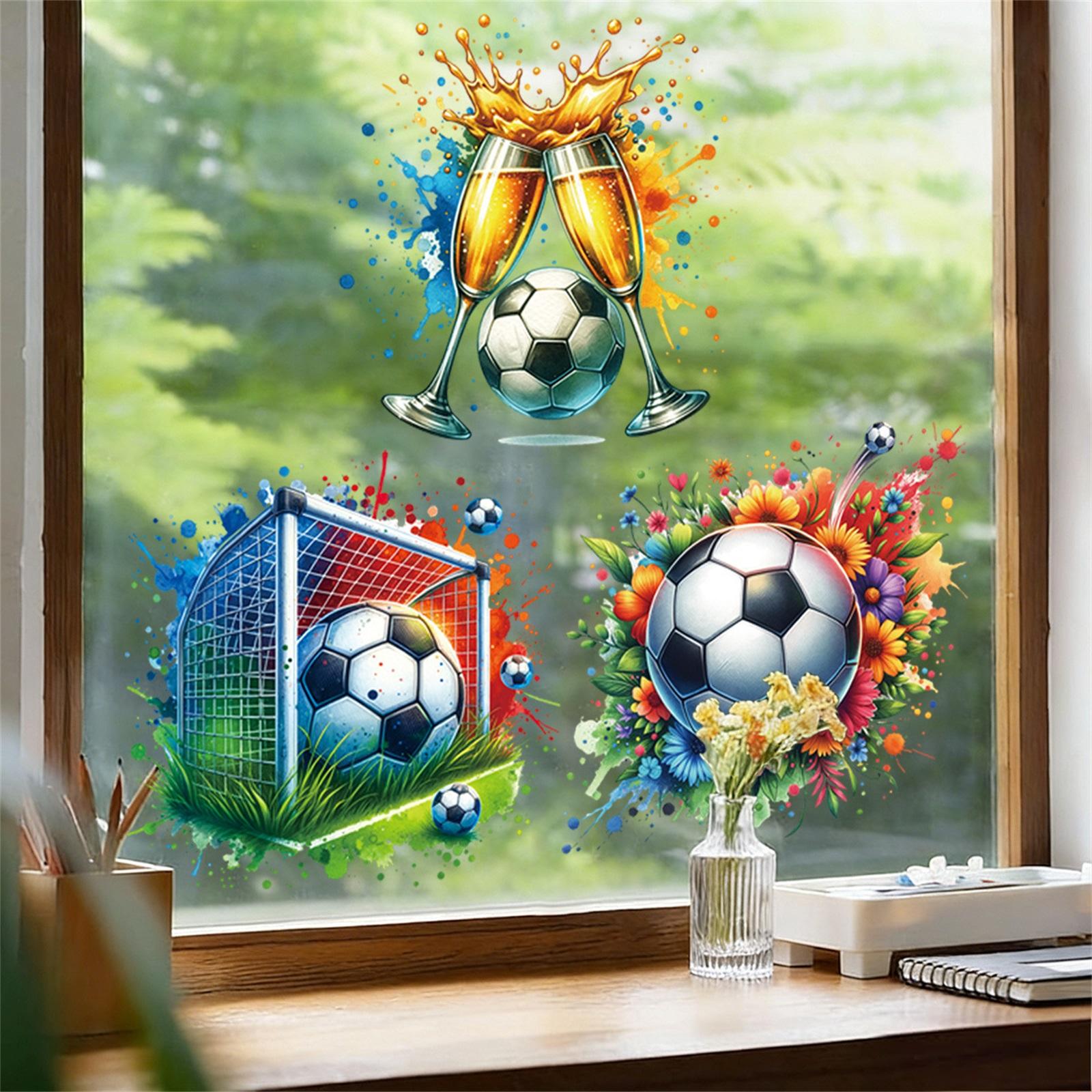 

Decorative Stickers, Football Shooting Celebration Elements, Window Stickers, Fan Support Stickers, Adhesive Static Stickers one size