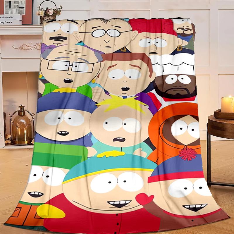 1PC South Friends Adventure Flannel Blanket Gift, Suitable for Both Men And Women, Soft Ideal for Beds And Sofa, Birthday Or Christmas Gift