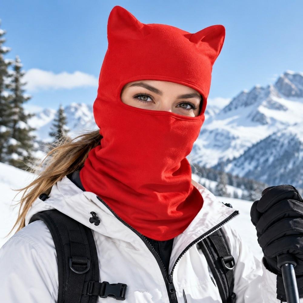 Sun Protector Cat Ear Face Mask Soft Neck Gaiter Fashion Sunscreen  Masque  Summer