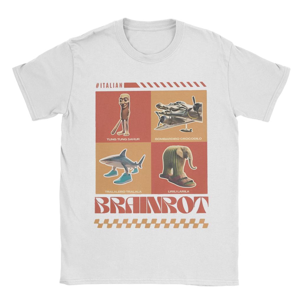 Chimpanzi Bananini Fun Character Unisex Unisex T Shirt Italian Brainrot Novelty Tee Shirt Tshirts Cotton Classic Clothing