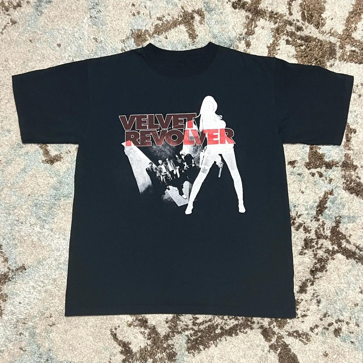 Vtg Velvet Revolver Music Band Heavy Cotton Black S-5XL Unisex Shirt MM822 S разноцветный