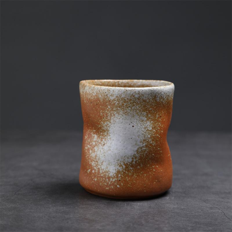 Creative Handless Ceramic Cup Coarse Pottery Cup Concentrated Coffee Cup Kung Fu Teacup Tea Cup Retro Teacup