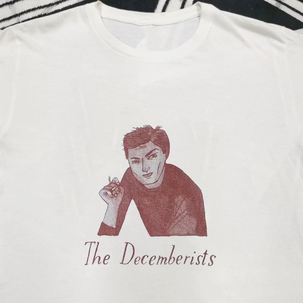 The Decemberists Music For Lovers White T-Shirt Cotton Unisex T-Shirt S