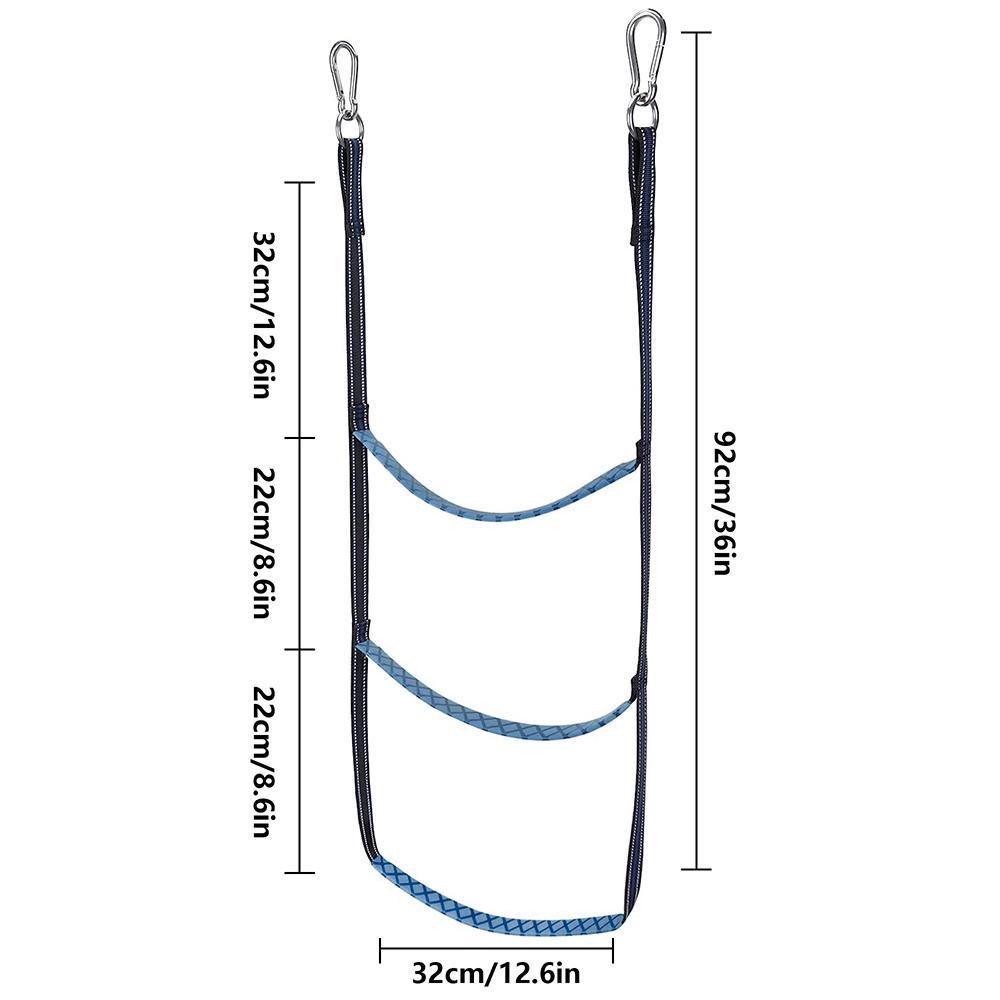 3/4/5 Step Boat Rope Ladder Folding Hanging Rope Ladder Light-weight Uv-proof Portable Rope Ladder Boat Boarding