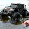 Amphibious 4wd Rc Police Car Waterproof Off Road Crawler With Led Lights Music Sirens Kids Toy Land Water Remote Control Vehicle