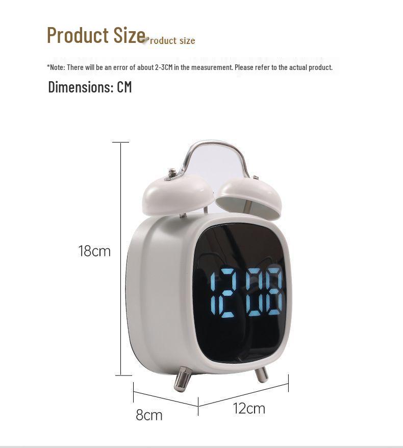 Creative GH8032 Multifunctional Large LED Metal Alarm Clock