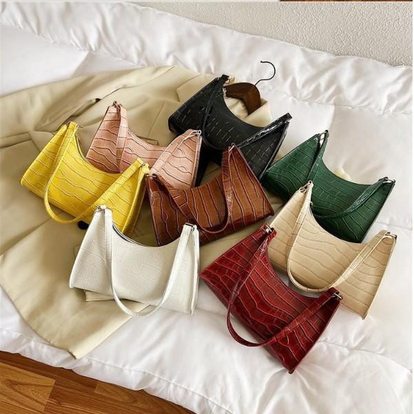 2021 Spring Stone Pattern Underarm Bag - Women's Japanese Fashion Baguette Bag