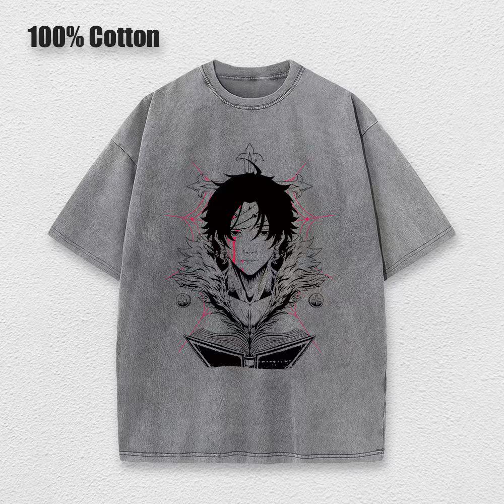 

Vintage Washed Hunter X Hunter Anime Print Unisex Hip Hop Cotton T-shirt XXXL
