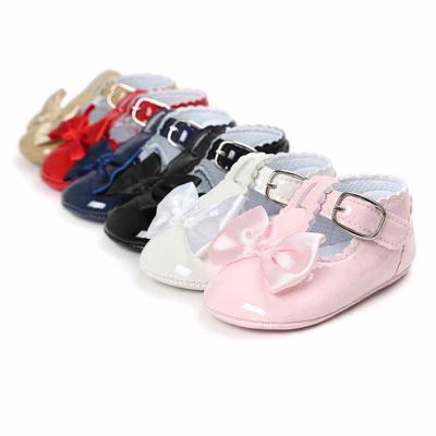New Arrival PU Leather Baby Shoes Baby Girl Princess Crib Shoes Color Solid Cute First Walkers Kids